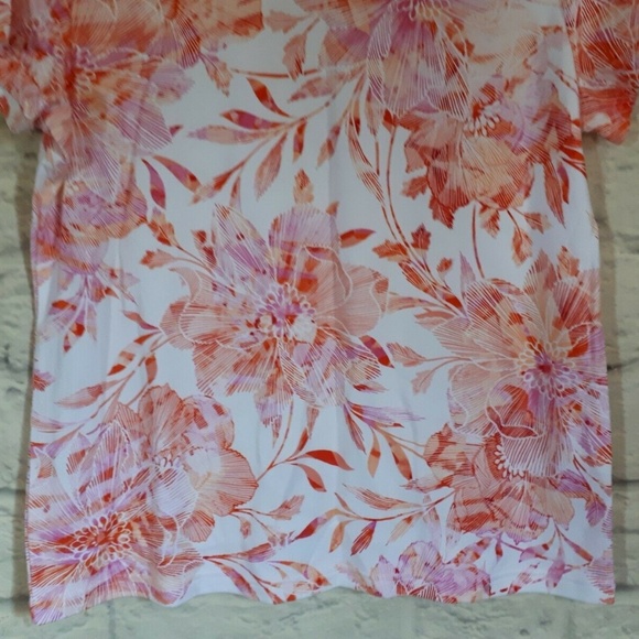 NEW Croft & Barrow White Floral Classic T-Shirt - Picture 5 of 6